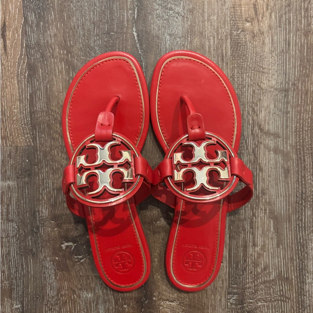 Tory Burch Red Logo Sandals